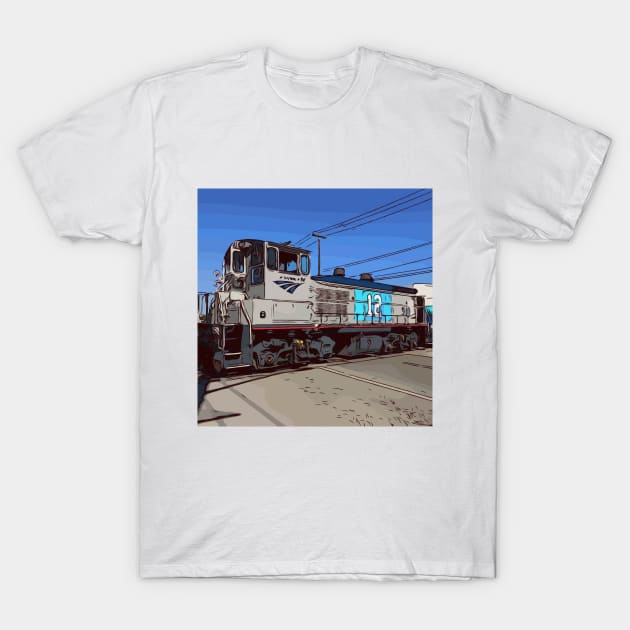 Amtrack Locomotive T-Shirt by WelshDesigns